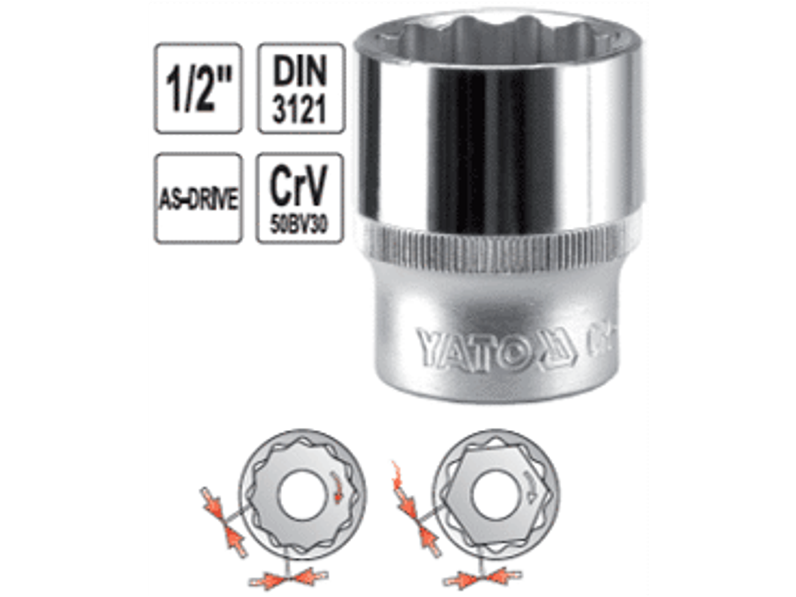 Dado cuadrante de 1/2