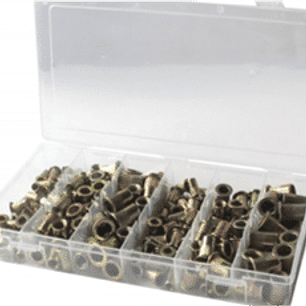 Juego de tuercas remachables de acero  M3 x 9mm - 40pc M4 x 11mm - 35pc M5 x 13mm - 25pc M6 x 15mm - 25pc M8 x 18mm - 15pc M10 x 21mm - 10pc