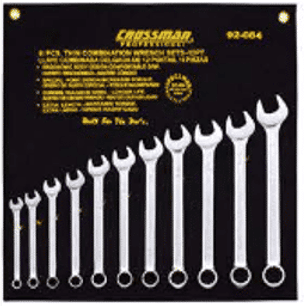 Juego llaves punta/corona delgadas en pulgadas 3/8