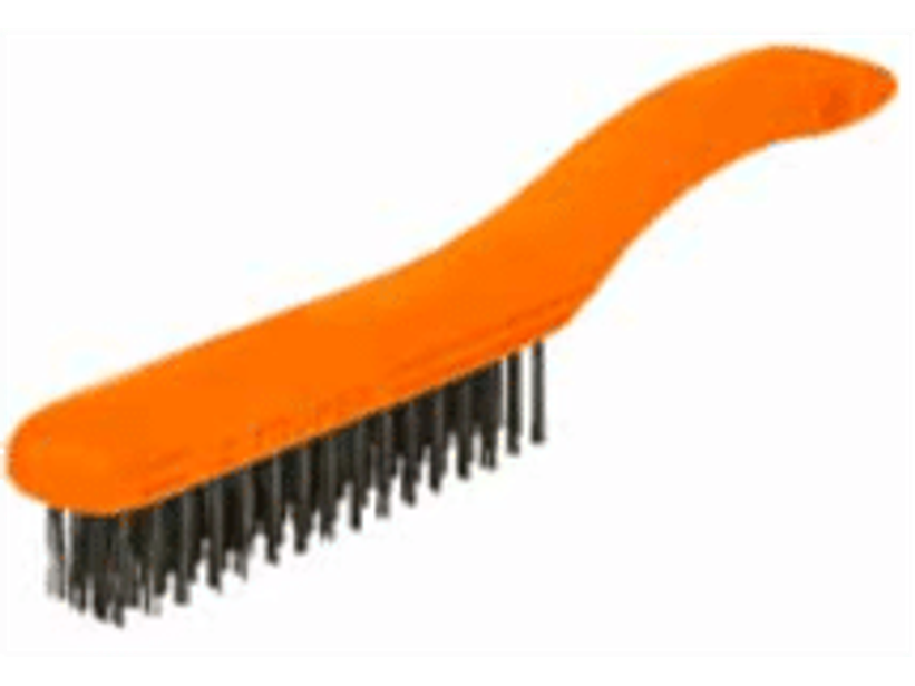 ESCOBILLA ACERO CON MANGO 4 X 16 HILERAS