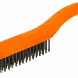 ESCOBILLA ACERO CON MANGO 4 X 16 HILERAS