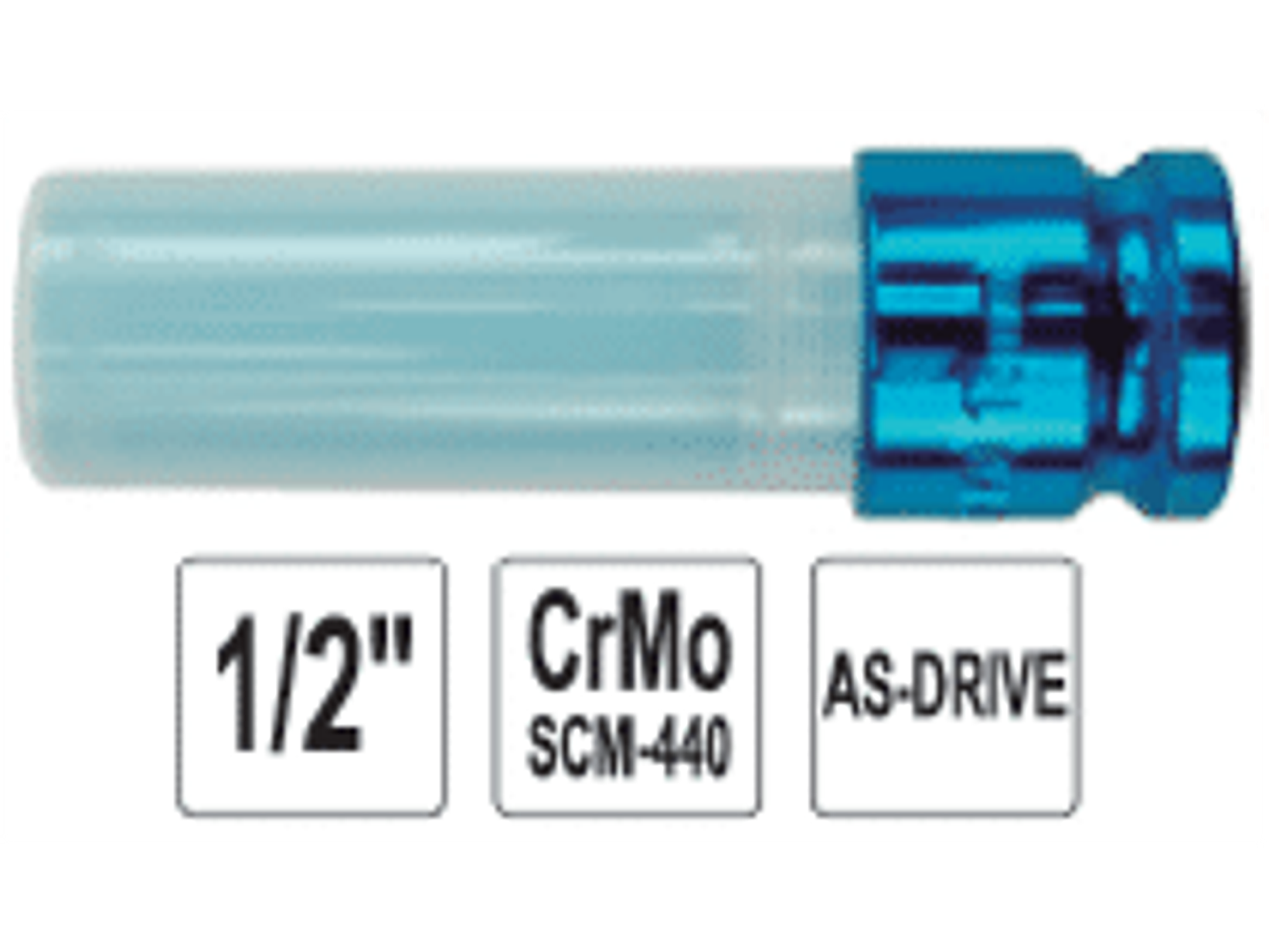 Dado de impacto hex largo 1/2