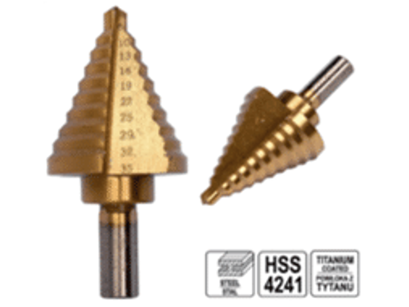 Broca escalonada HSS 10-11-12-13-14-15-16-17-18-19-20 mm