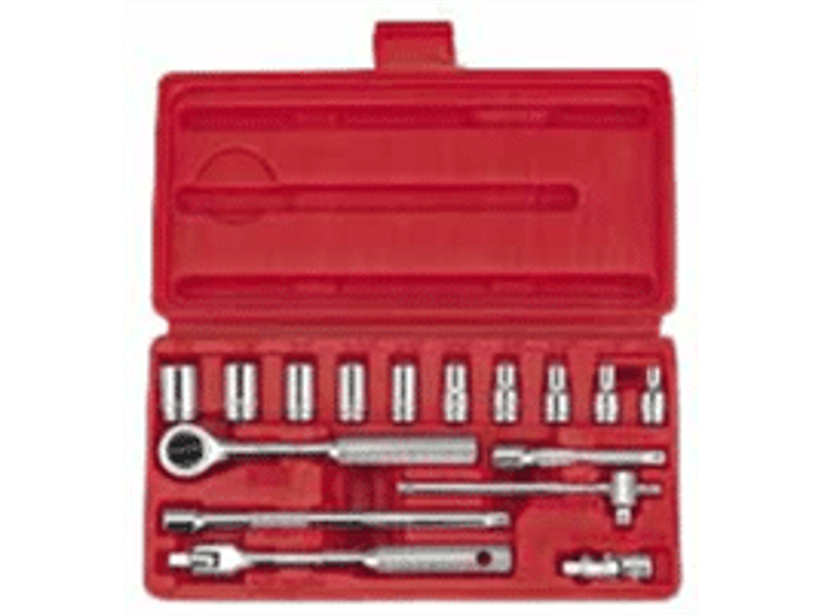 Juego de dados 1/4” en pulgadas, 16 piezas