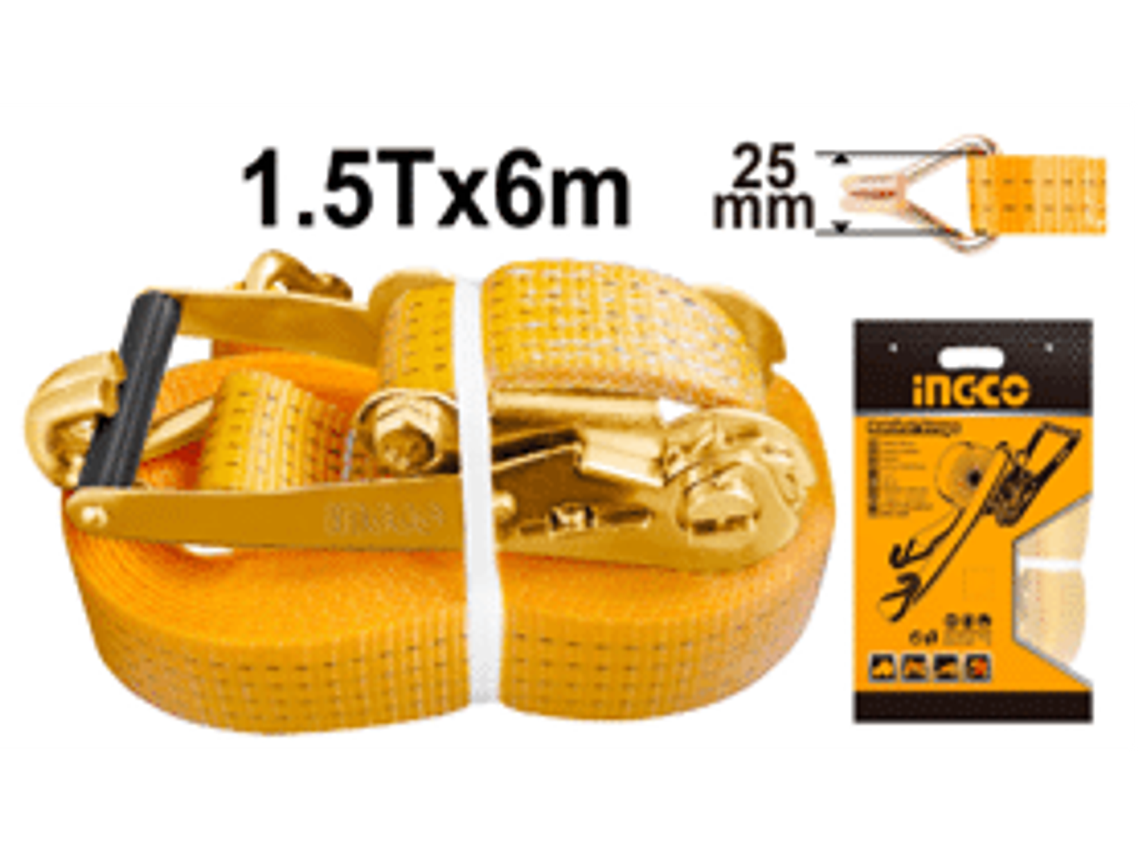 ESLINGA INGCO 6 MT X 25 MM CARGA MAXIMA 1