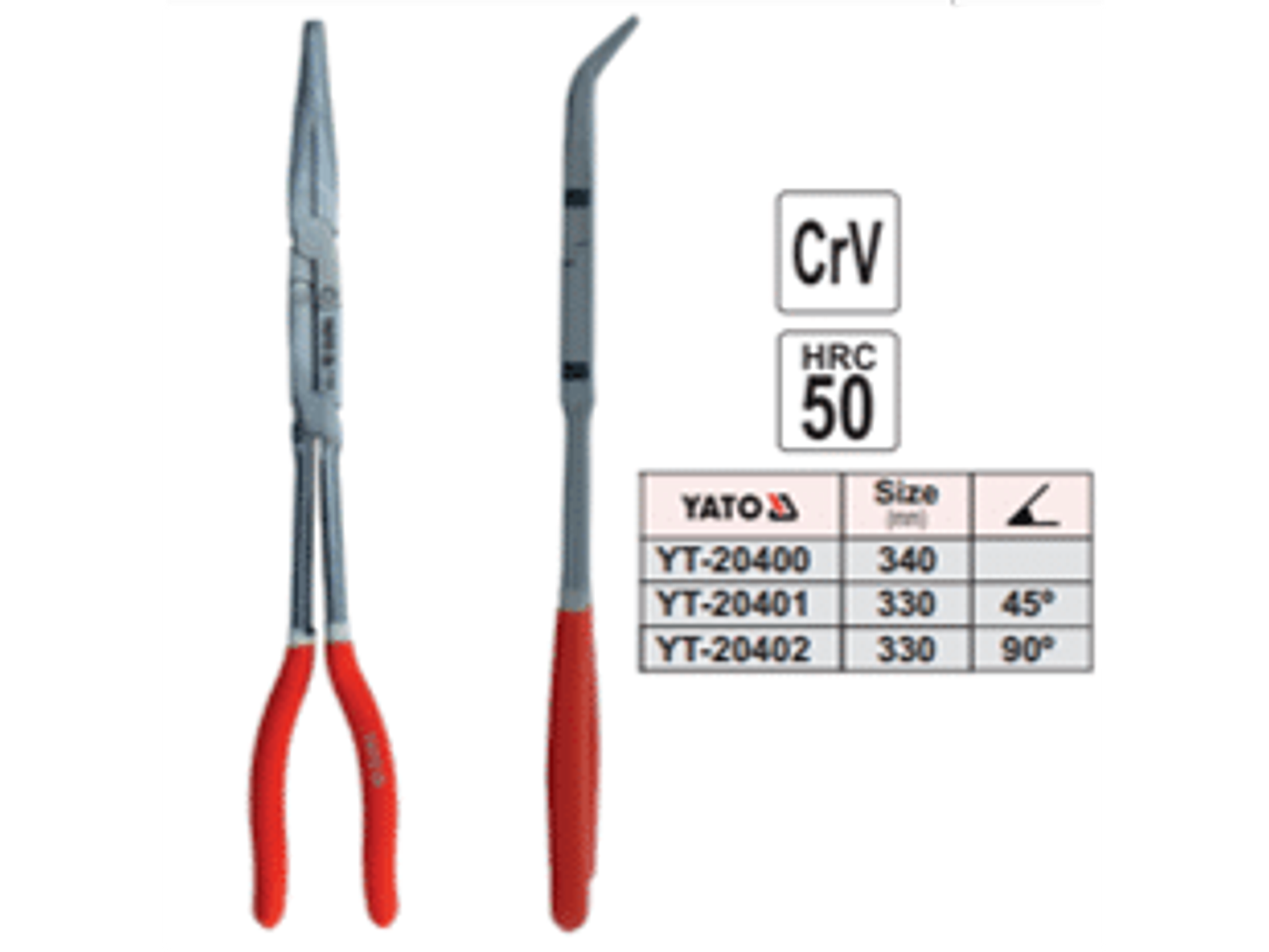 Alicate extra largo de punta 90°