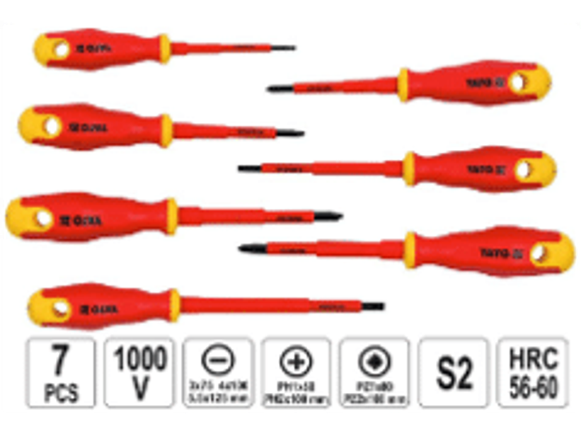 Set de destornilladores aislados para 1000V