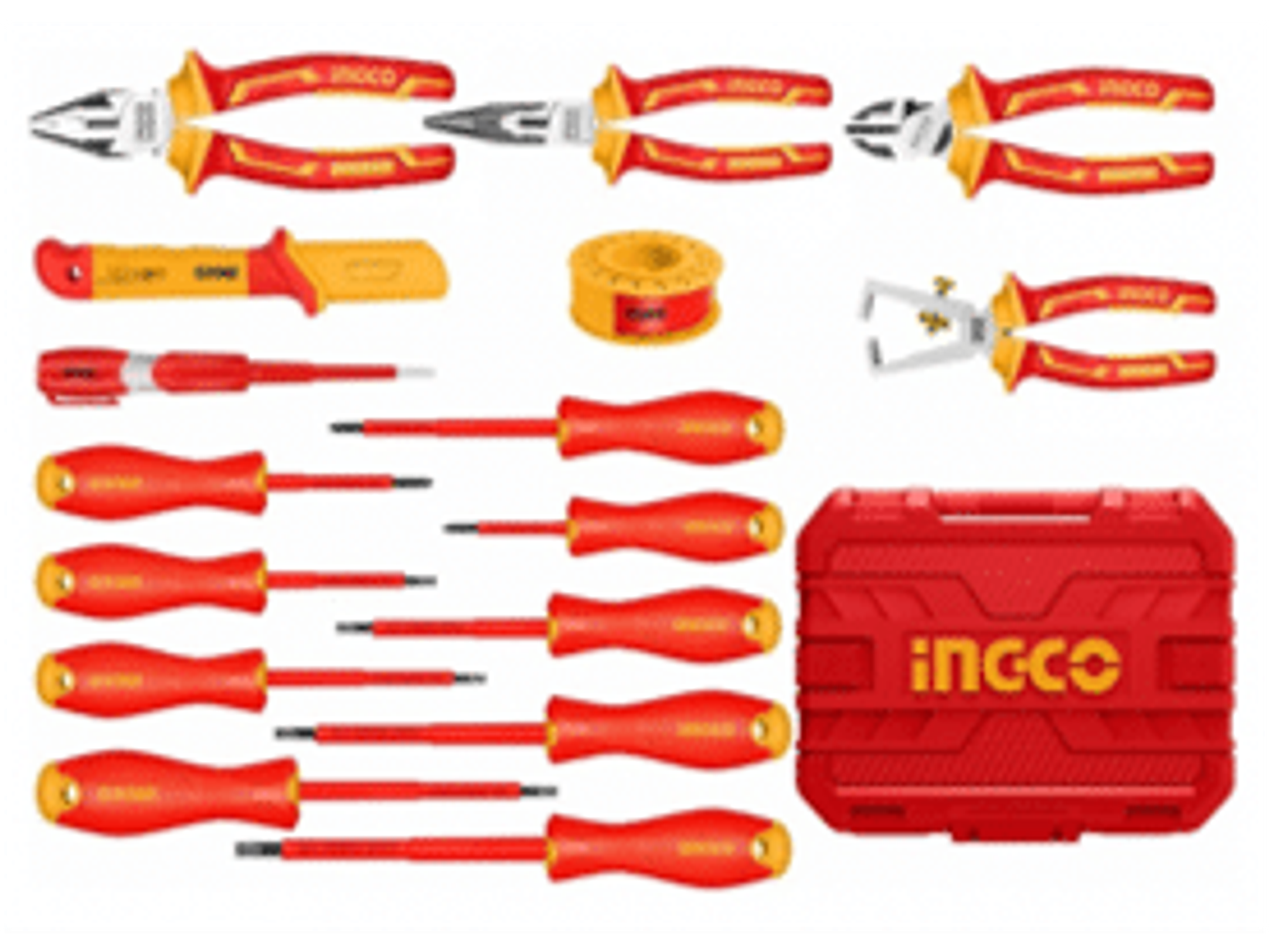 Juego de 16 herramientas aisladas 1000 V, certificación VDE / GS