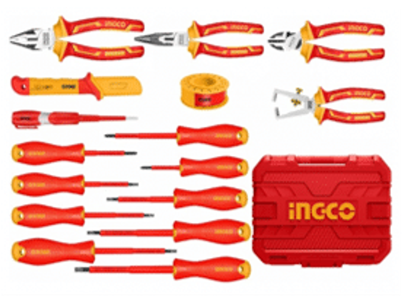 Juego de 16 herramientas aisladas 1000 V, certificación VDE / GS