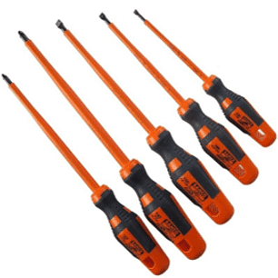 JUEGO DE DESTORNILLADORES AISLADOS PUNTAS PLANAS Y PHILLIPS 1