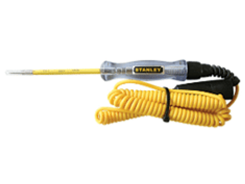 Probador de circuitos, de 6, 12 y 24 voltios, con gancho aislado de calidad industrial, vástago aislado