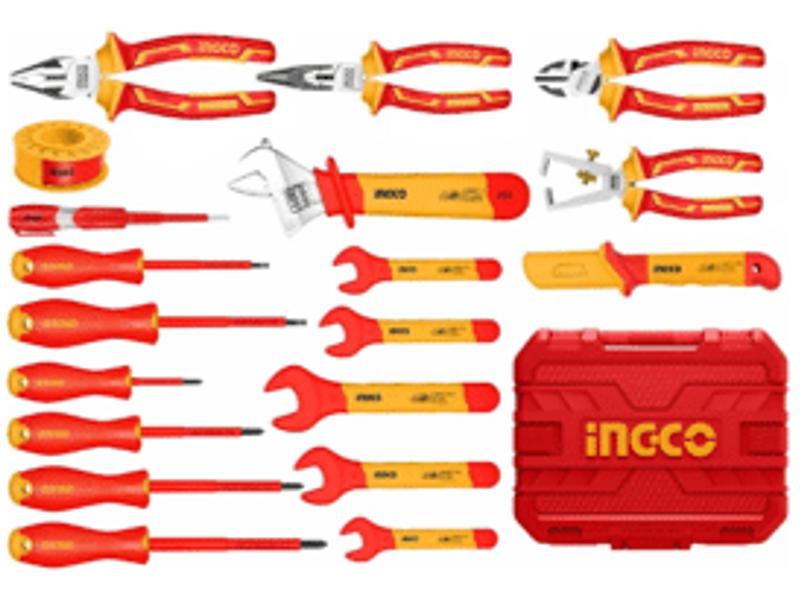 Juego de 19 herramientas de mano aisladas 1000 V, certificación VDE / GS