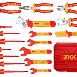 Juego de 19 herramientas de mano aisladas 1000 V, certificación VDE / GS