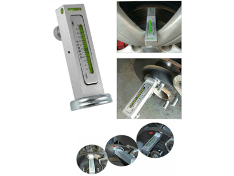 Herramienta magnética para calibrar angulos de camber y caster en ruedas de vehículos