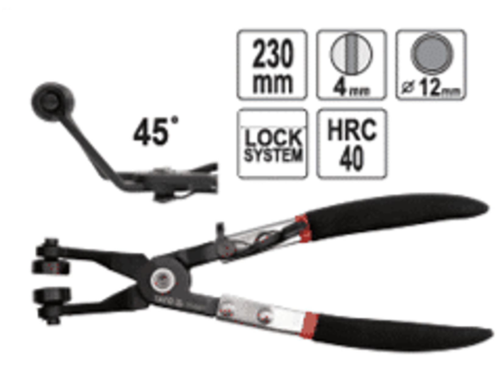 Alicate saca abrazaderas de manguera 230 mm