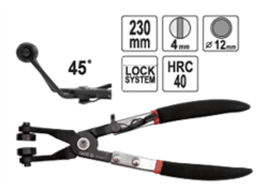 Alicate saca abrazaderas de manguera 230 mm