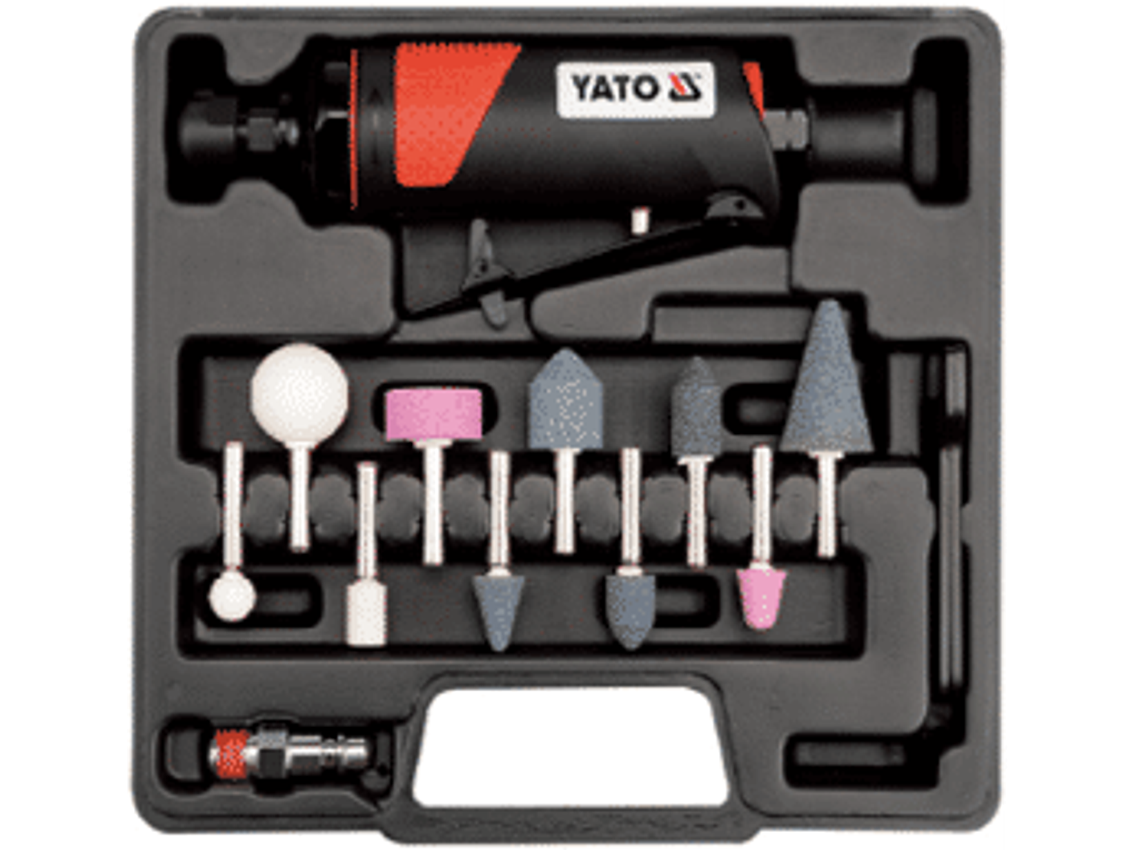 RECTIFICADOR NEUMATICO STANDARD DE 20000 RPM, CON 11 ACCESORIOS