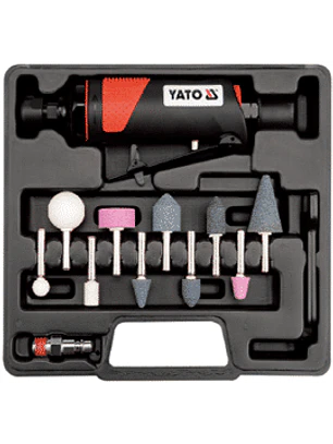 RECTIFICADOR NEUMATICO STANDARD DE 20000 RPM, CON 11 ACCESORIOS