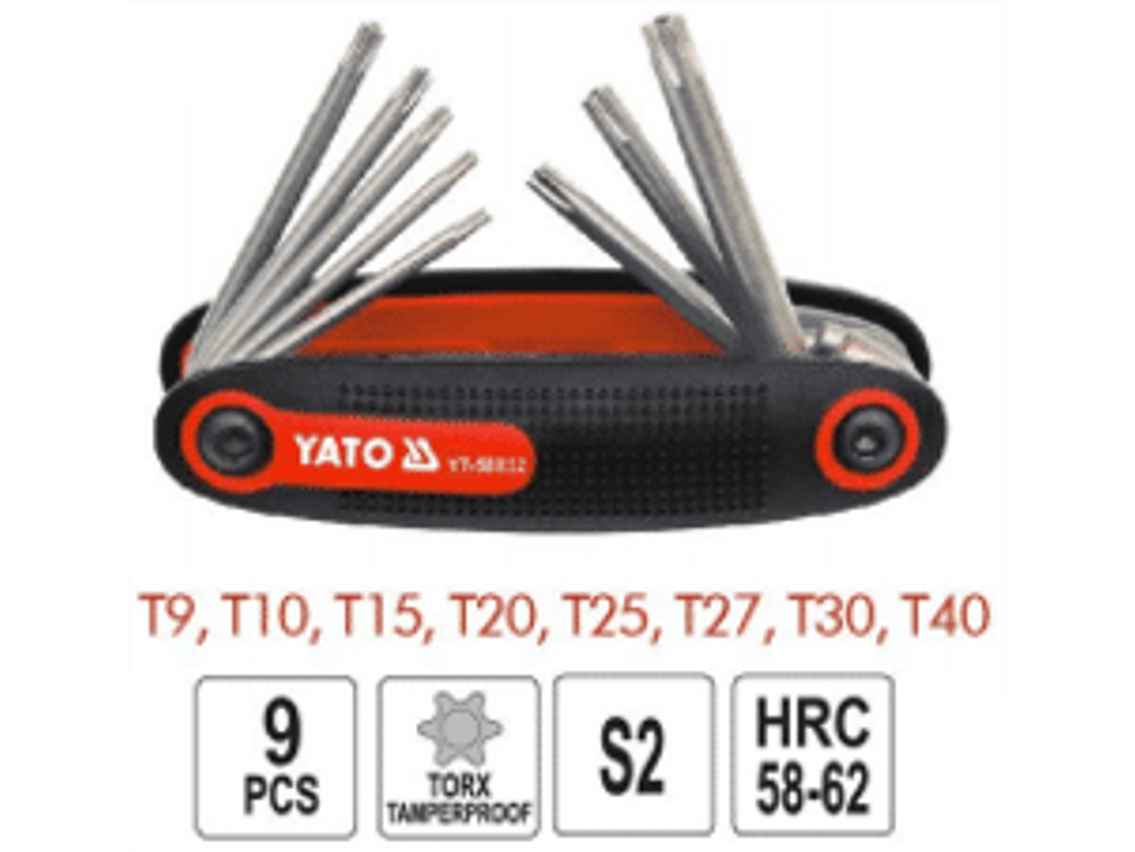 Juego de llaves torx de seguridad tipo navaja