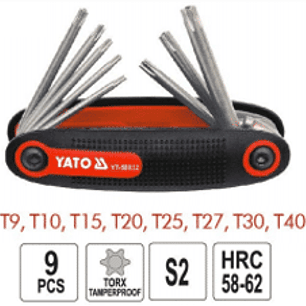 Juego de llaves torx de seguridad tipo navaja