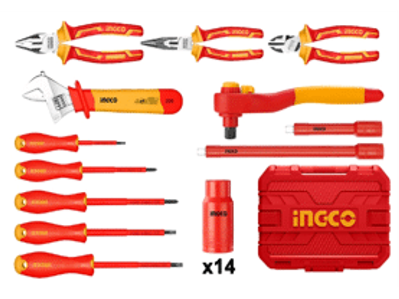 Juego de 26 herramientas manuales aisladas 1000 V, Certificación VDE/GS