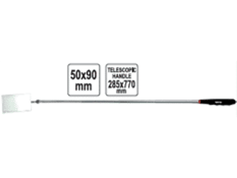 Espejo telescópico 50X90 mm, largo 285-770 mmL