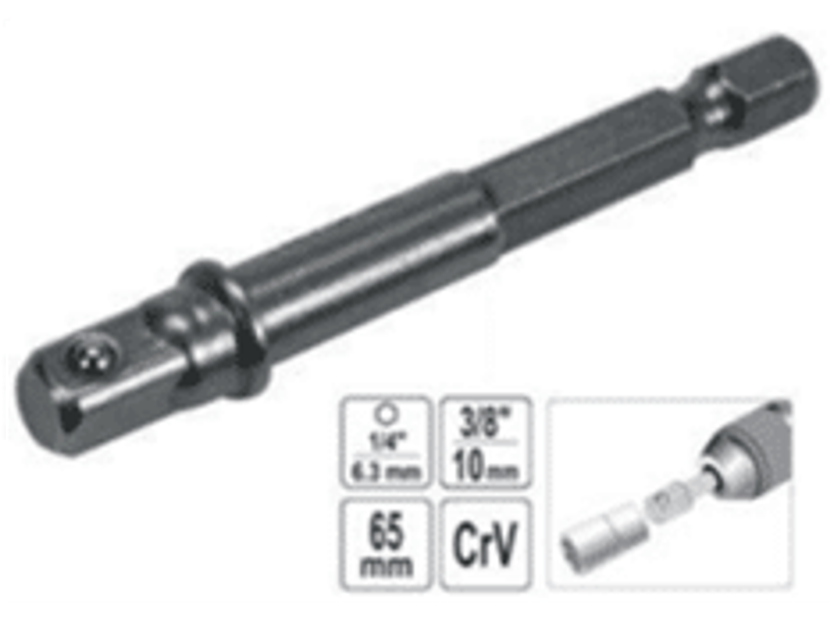 Adaptador para dado hexagonal cuadrante de 3/8