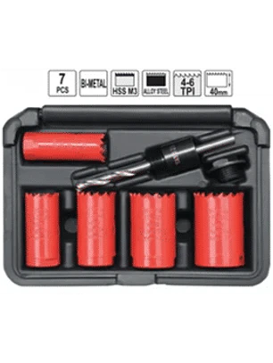 Kit de sierra copa para metal, 7 piezas