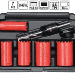 Kit de sierra copa para metal, 7 piezas