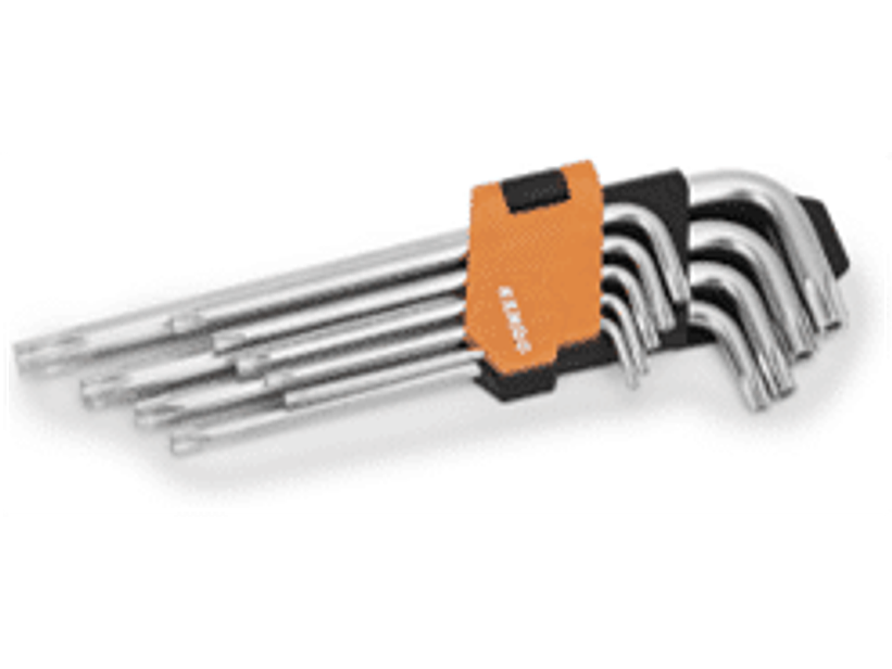 Set llaves Torx de seguridad largas., 9 pzas.