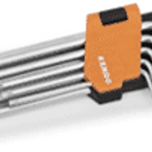 Set llaves Torx de seguridad largas., 9 pzas.