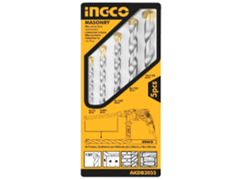 JUEGO DE 5 BROCAS PARA CONCRETO 4