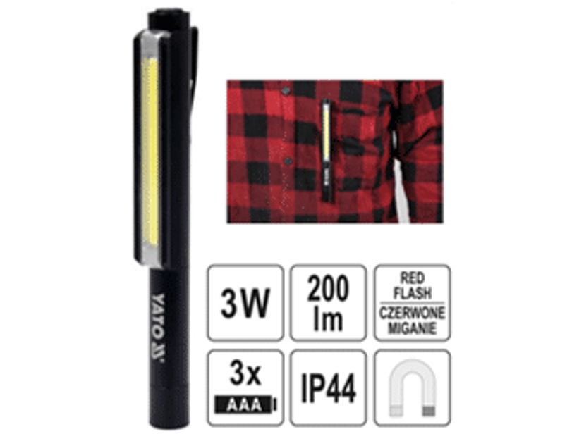 LINTERNA DE INSPECCIÓN - PENLIGHT 200LM, COB LED, IP44