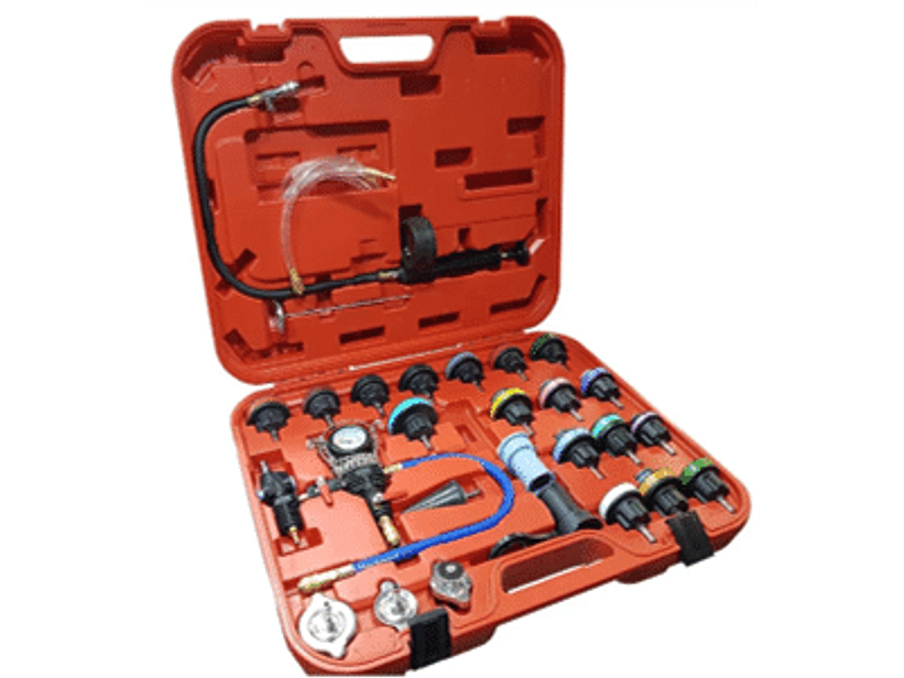 MEDIDOR DE PRESIÓN DE RADIADOR Y FUGAS EN REFRIGERACIÓN 27 PIEZAS