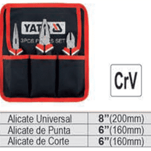 Juego de 3 alicates (cortante 6