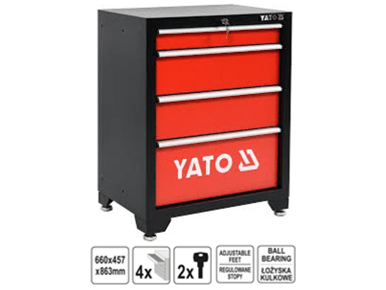 GABINETE DE TALLER DE CUATRO CAJONES