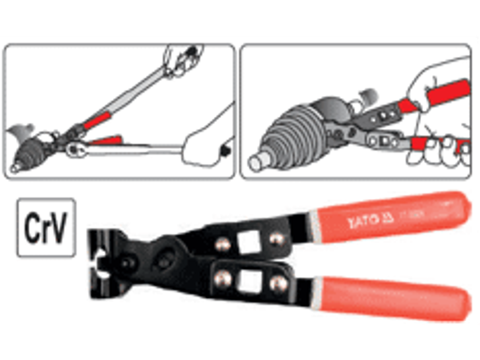 Alicate para abrazaderas de homocinéticas