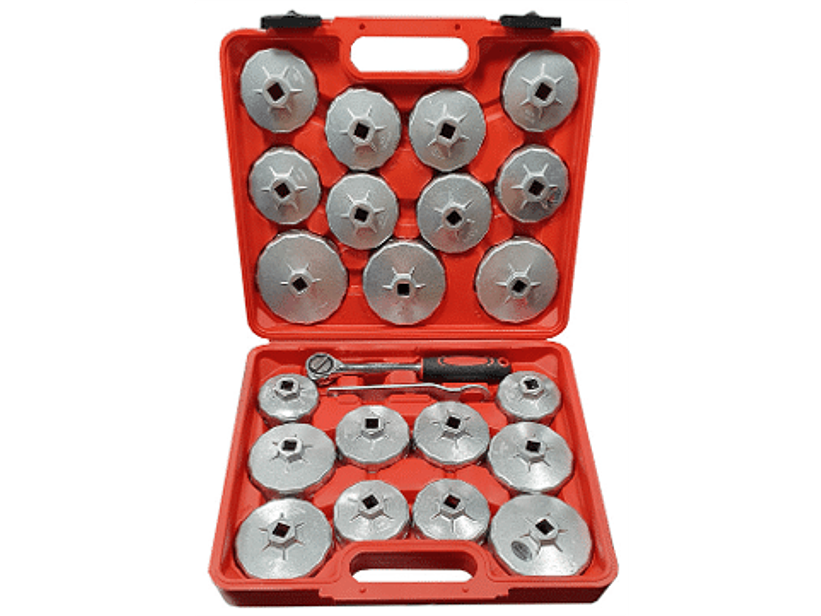 Juego de llaves de copa de 23 piezas para filtros de aceite