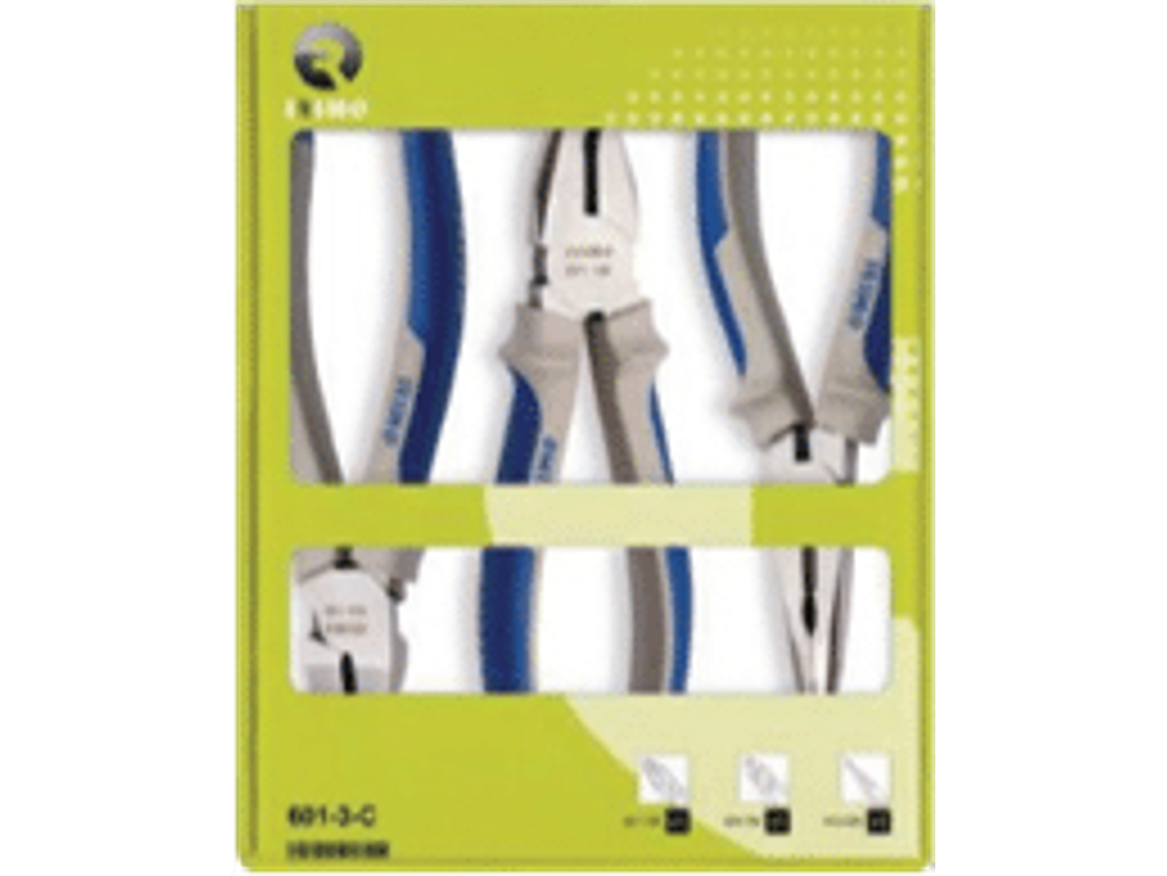 Juego de 3 alicates (cortante, de punta y universal)