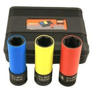 Set dados de impacto hex largos 1/2