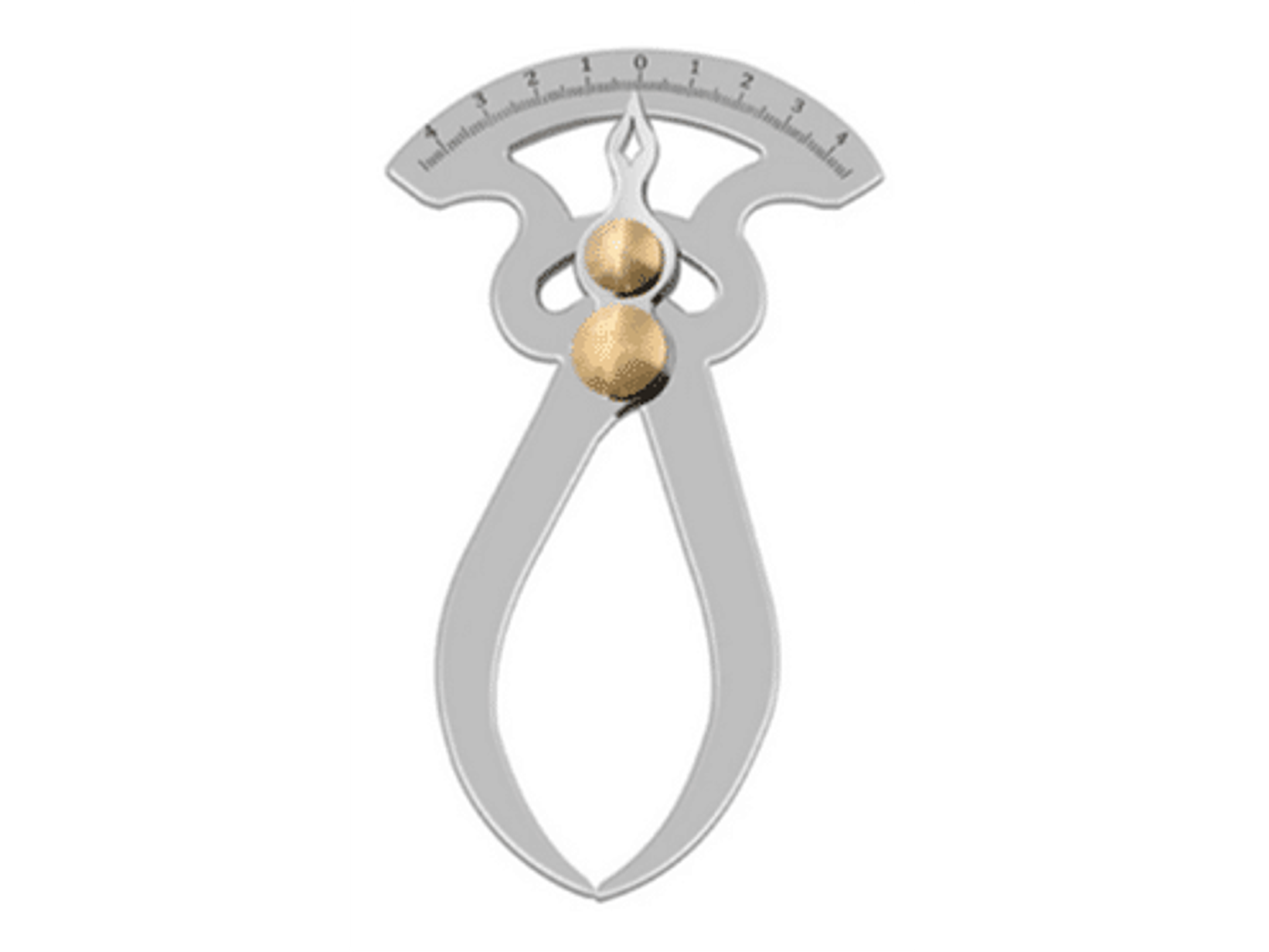 Compás Caliper para mediciones interiores o exteriores.