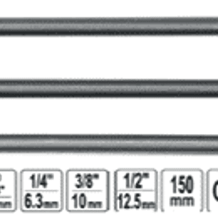 JUEGO 3 ADAPTADORES 1/2 - 3/8- 1/4 150MM