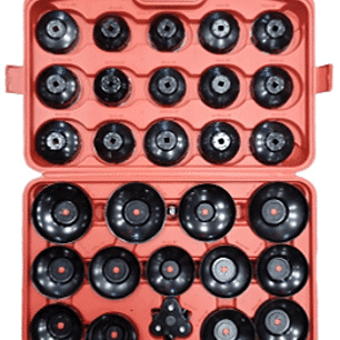 Juego de llaves de copa de 30 piezas para filtros de aceite