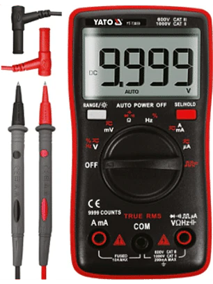 MEDIDOR DIGITAL TRUE RMS CON RANGO DE LCD AUTOMÁTICO 9999