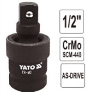 Junta cardánica de impacto, cuadrante de 1/2