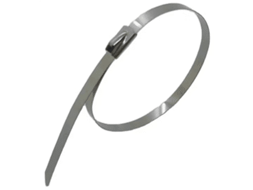 AMARRA METÁLICA AUTOBLOQUEANTE DE ACERO INOXIDABLE 7,9MM DE ANCHO X 400MM DE LARGO