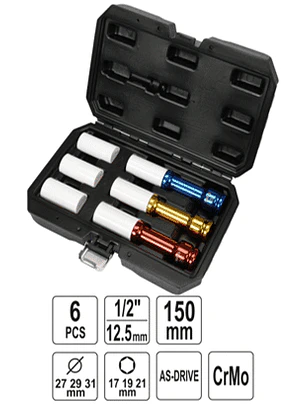 Set dados de impacto hexágonales extra largos 1/2