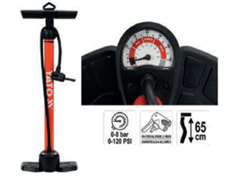 Inflador con medidor de presión
