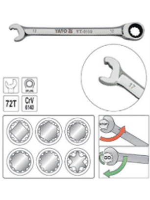 Llave Punta Rápida Corona con Chicharra 14 mm