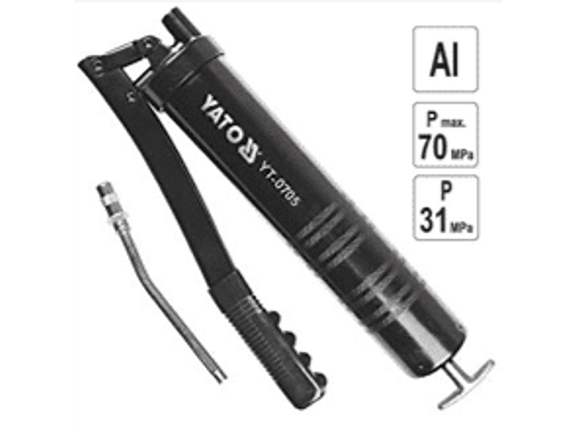 Engrasadora manual aluminio de palanca con boquilla rígida ( Capac. 400cc. )